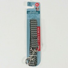 Greenbrier Kennel Club Extra-Large Dog Leash 60 in 5 Ft x 1 in B W Herringbone