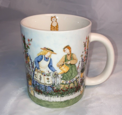 VTG Amcal Friendship Blooms in a Garden of Love Deb Strain Coffee Mug Cup |  eBay