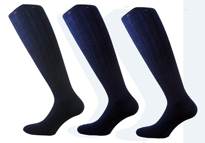 PRESTIGE (3 PAIA) CALZE UOMO LANA LUNGHE COLORATE A COSTE