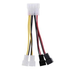 12V 4-Pin Molex to 3-Pin CPU PC Case Fan Power Splitter Cable Adapter Connector