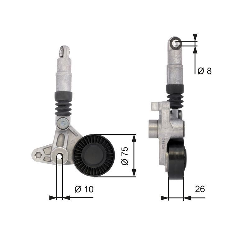 Gates T39099 V-Ribbed Belt Belt Tensioner Replacement Fits Audi A4 A6 A6 Allroad