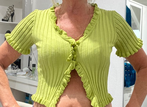 Shein Green Button Up Top Size 10 | eBay