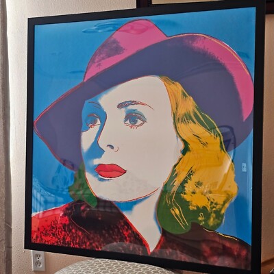 Andy Warhol-Ingrid Bergman With Hat-Framed-1983-Galerie Borjeson Malmo-350