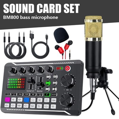 Kondensatormikrofon-Set Live-Soundkarte F998 BM800-Set Mikrofonset Zubehör