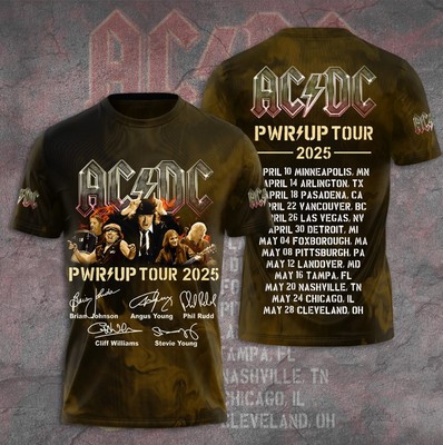 New Acdc 3d T Shirt Tour 2025 Music Lover Edition Best Choice In Stock