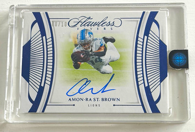 Panini 2024 Flawless Flyers Amon-Ra St. Brown - Sapphire /10 Auto - Lions