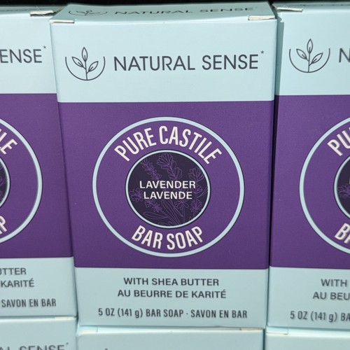 12 BARS-Pure Castile Soap LAVENDER Olive Oil Coconut Oil & Shea Butter Bar Soap