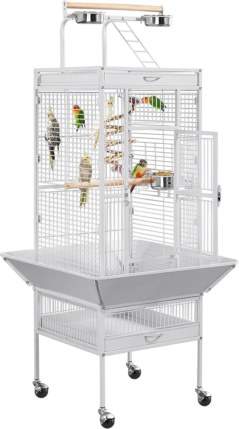 Parrot Cage156cm Large Bird Cage with Open Top/Stand/Rolling Wheels for Canary/
Opens in a new windo