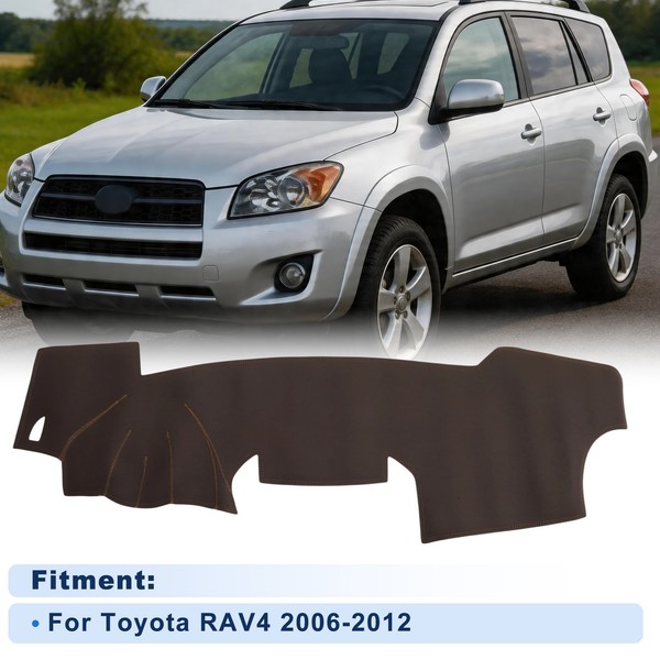 Dashboard-Abdeckung FüR Toyota RAV4 06-12 Ohne Hud Kunstleder 1 Satz-image