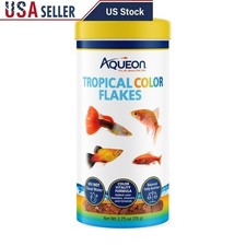 Tropical Fish Food Flakes Color Enhancing Nutritious Formula Aquariums 2.75oz US