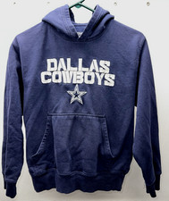 Dallas Cowboys Logo Hoodie Sweatshirt Youth Medium 12-14Navy Q100