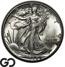1942 Walking Liberty Half Dollar, Lustrous Choice BU++