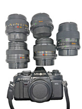 TESTED Minolta X-700 MPS 35mm Film Camera  MD Rokkor Kit 28 35 45 50 85