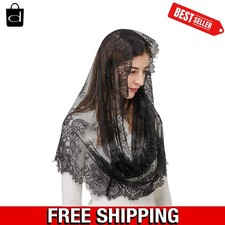 Infinity Chapel Veil Floral Latin Mass Head Covering Lace Scarf Mantilla Veils
