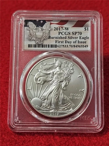 2017-W American Silver Eagle $1 Dollar ASE PCGS SP 70 BURNISHED FDI  #MF-T1330
