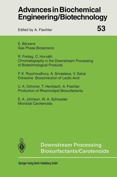 Downstream Processing Biosurfactants Carotenoids, Armin Fiechter-image