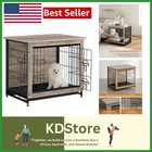 Elegant 27.2" Indoor Dog Crate - Greige Furniture for Small Dogs Up to 30 lb