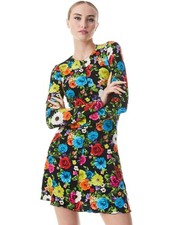 Alice + Olivia Delora Flower Garden Paneled Mini Dress 2 NWT $375