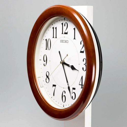 Seiko KX204B Analog Wall Clock with Automatic Lighting Radio Control from Japan - Picture 2 of 3