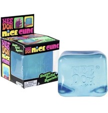 Nee Doh Nice Cube Squeeze Ball Super Solid Squish Blue Stress Reliever