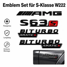 Für Mercedes Benz S Klasse Nachrüstung Heck Emblem S63S AMG Biturbo 4MATIC+ Für Mercedes Benz S Klasse Nachrüstung Heck Emblem S63S AMG Biturbo 4MATIC+