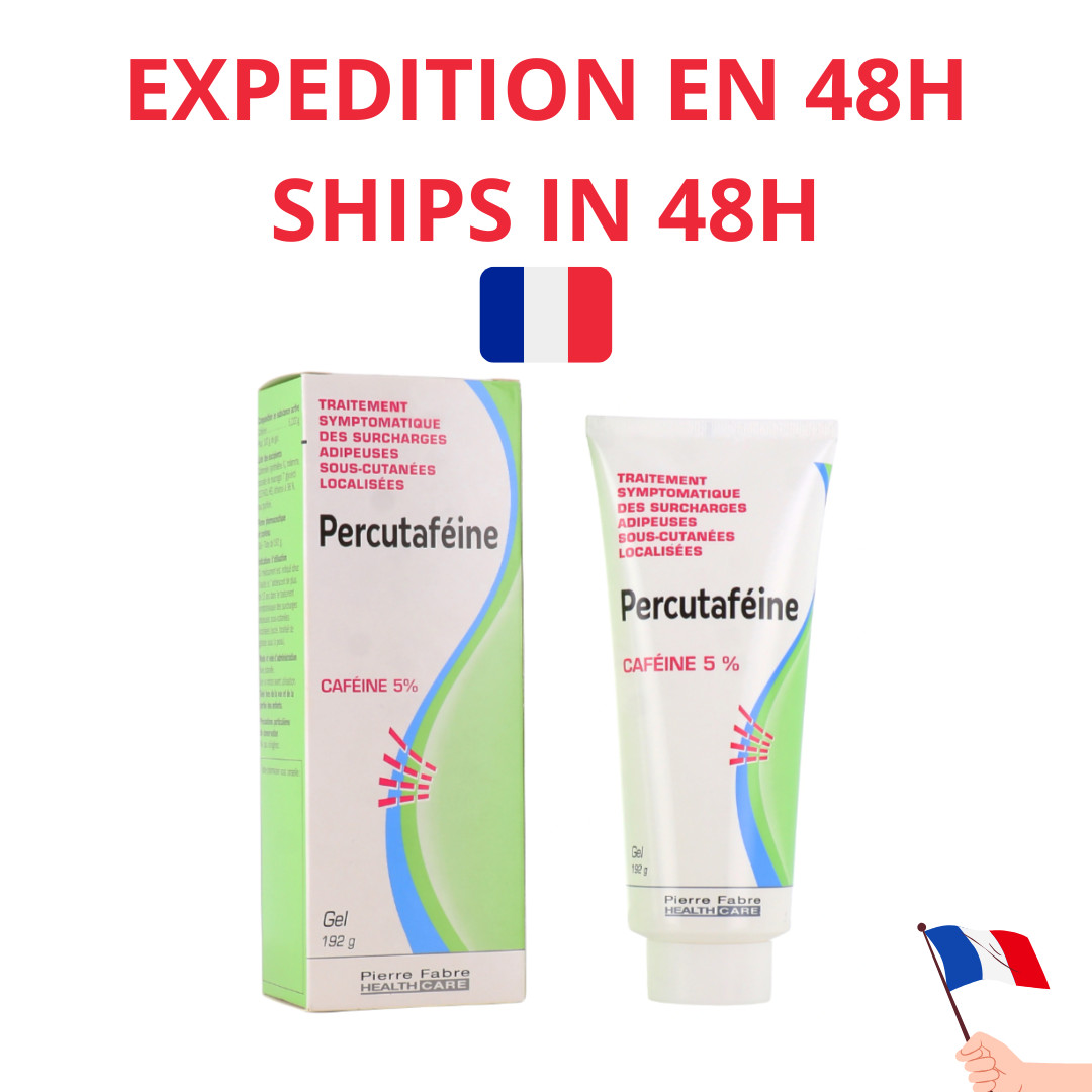 Gel anticellulite Percutaféine caféine 5 % pour masser et affiner les hanches