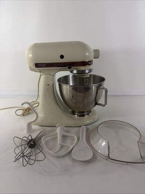 Rare Vintage Hobart KitchenAid Model K45SS Stand Mixer With Accessories - Tested
