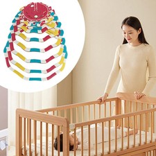 Crib Mobile Black and White Hanging Decor Wooden Toy Bed Bell Toy Sensory Toy