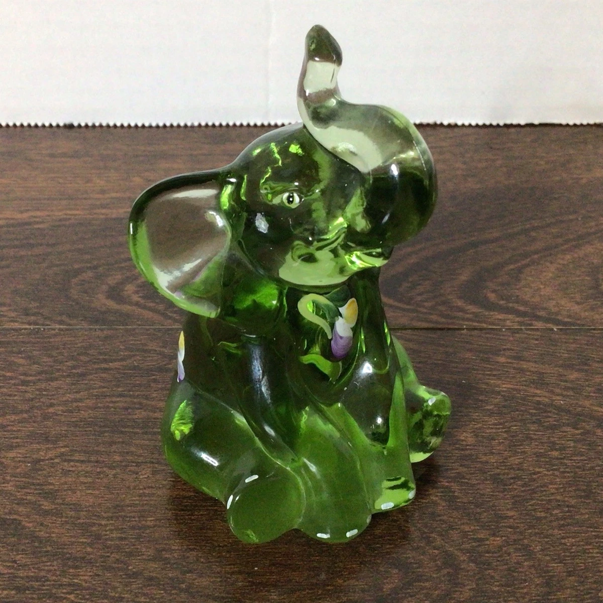 ガラスオーナメント エレファント                  新品未使用‼️ Fenton Glass Elephant for sale | eBay