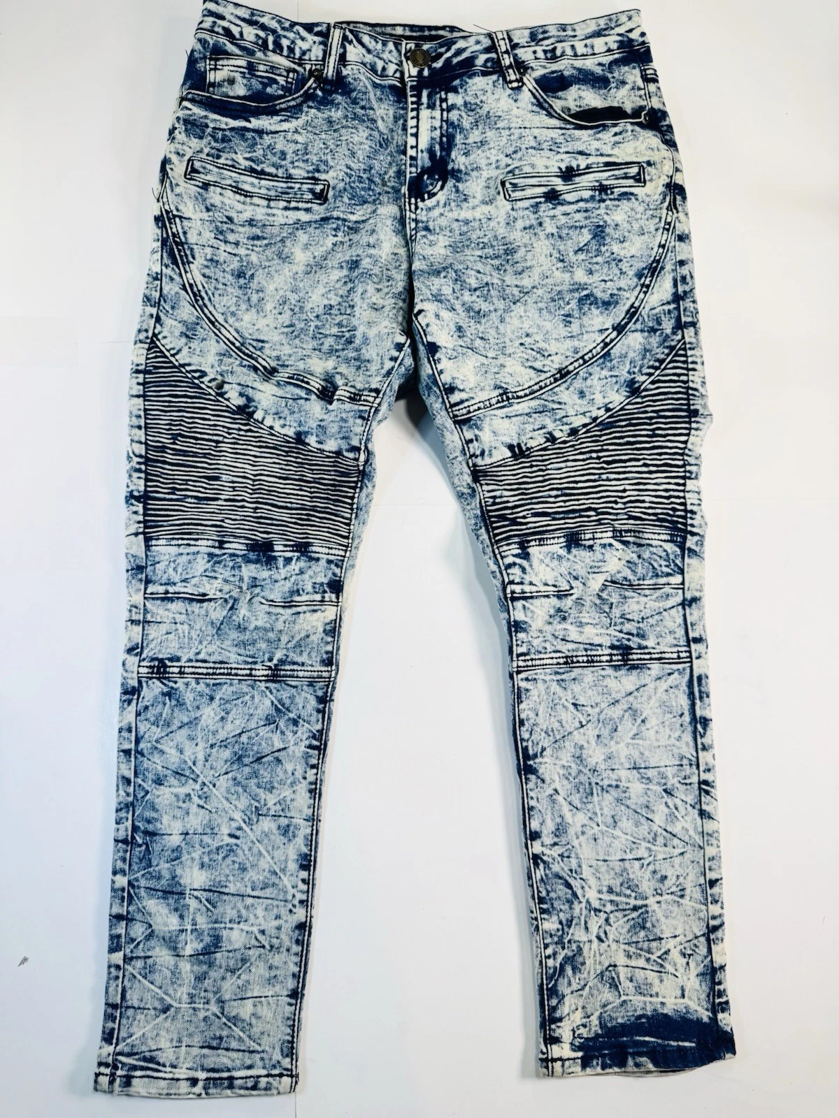 Jean homme Rue21 34 x 30 lavage à l'acide blanchissant skinny supreme flex stretch vieilli