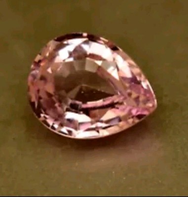 9.20 CT Baby Pink Morganite Top Faceted ,Bottom Checkered PEAR Cut Certified Gem