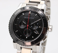 BURBERRY THE CITY BU9380 Stainless Steel Black Dial Chronograph Men's Watch
