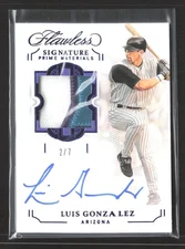 2022 Panini Flawless - Signature Patch Auto Luis Gonzalez #SPM-LG Sapphire /7