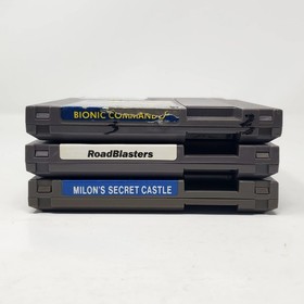3 NES Games (Bionic Commando, RoadBlasters, Milon's Castle) Carts Only - TESTED