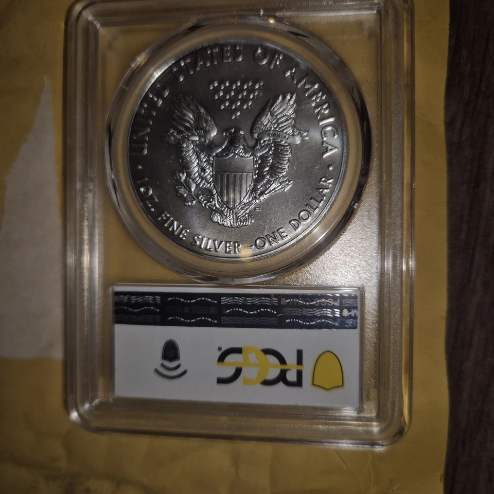 2021 (P) Emergency Issue American Silver Eagle Dollar PCGS MS69 First Strike - Image 2 of 3