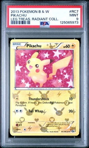2013 POKEMON LEGENDARY TREASURES PIKACHU #RC7 HOLO PSA 9 MINT #125065973