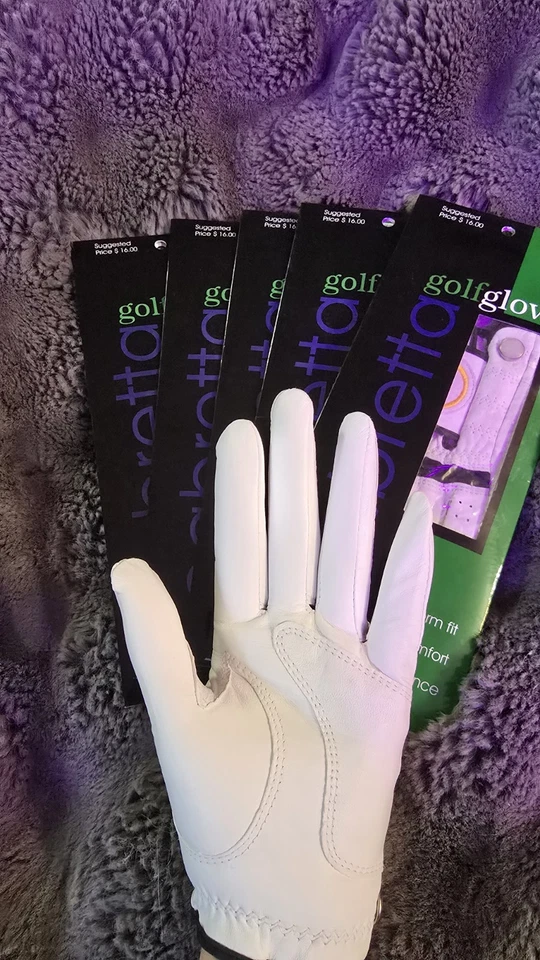 Cabretta Golf Gloves - White (5 Pack) Women Left Size Small - Image 2 of 4