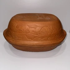 Vintage GOURMET-TOPF Terra Cotta Clay Roaster Cooker USA 1977 #212