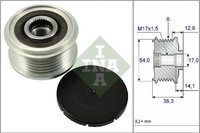 INA Generatorfreilauf 535 0264 10 FüR CitroËN DS Peugeot Toyota
