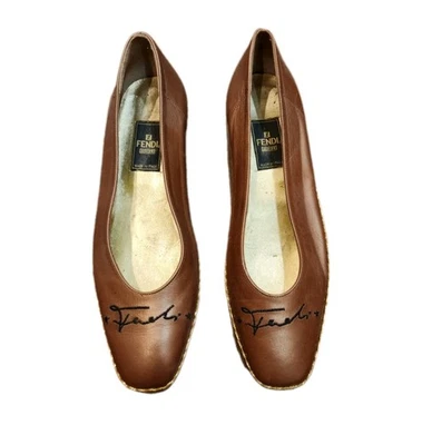 Scarpe Ballerine Fendi Vintage Originali Tg 38 - Imagen 1 de 4