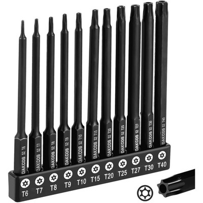Torx Bit Set 11tlg Schrauberbits T6 T7 T8 T9 T10 T15 T20 T25 T27 T30 T40