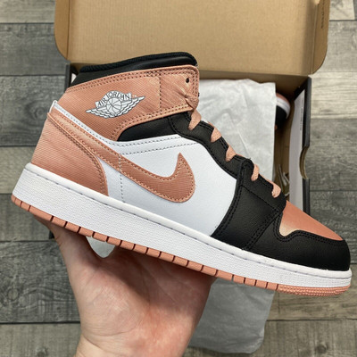 NIKE SNEAKER AIR JORDAN 1 MID GS LIGHT MADDER ROOT GRÖßE UK6 US7Y EUR40