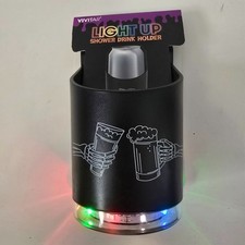 New Vivitar Light Up Shower Drink Beer Holder - Battery Included