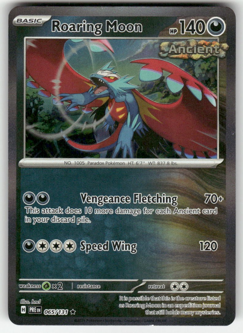 Roaring Moon 065/131 Holo R Prismatic Evolutions NM Pokemon
