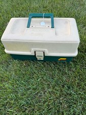 Vintage Plano Tackle Box 6803 Series 3 Tier Fold Out Trays Fishing Organizer