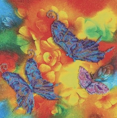 Abris Art Perlen Stickset AB-081 Sommer 30x30cm Kunsthandwerk Brandneu