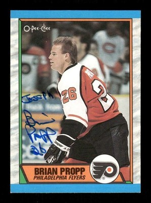 1989-90 O-Pee-Chee 139 Brian Propp signed auto autograph  BXCP55