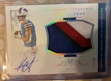Keon Coleman Patch Autograph National Treasures Rookie Crossover 3 Color Patch