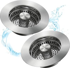 Kitchen Sink Drain Strainer 1, 304 Stainless Steel Pop Up Sink Stopper,