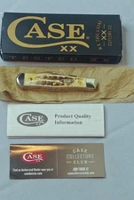 Case 6.5 BoneStag Small Swell Center Jack Pocket Knife 6.5225 1/2 SS - 8 Dot